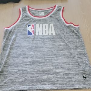 NBA Jersey Gray and Red Men's L